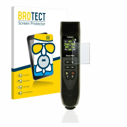 Face avant d’un emballage produit avec le logo de la marque BROTECT. À côté, l’appareil RigExpert Stick Pro est représenté ave