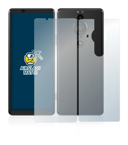 Image de l'appareil Sony Xperia Pro-I (Avant+Arrière) avec une grande variété de protections d'écran.