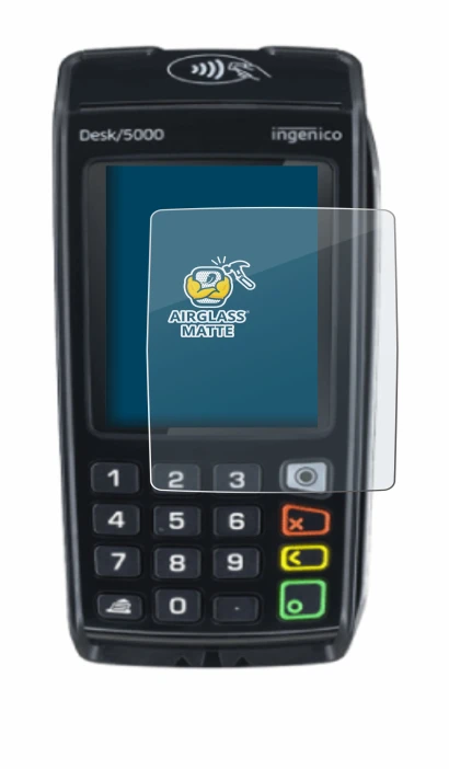 Image de l'appareil ingenico Desk/5000 avec une grande variété de protections d'écran.