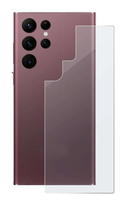 Image de l'appareil Samsung Galaxy S22 Ultra 5G (Arrière) avec une grande variété de protections d'écran.