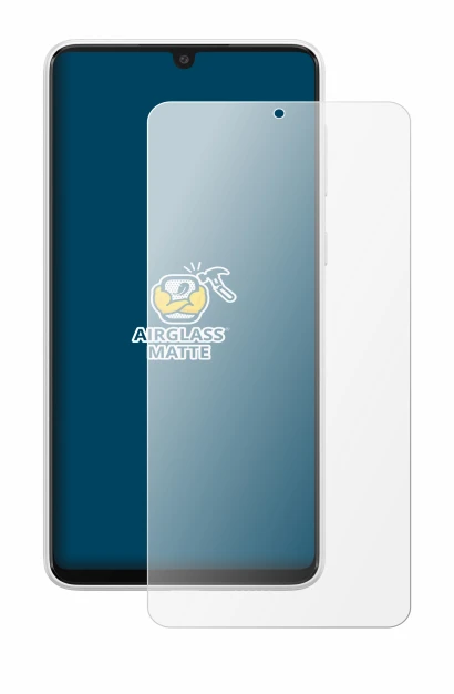 Image de l'appareil Samsung Galaxy A33 5G avec une grande variété de protections d'écran.