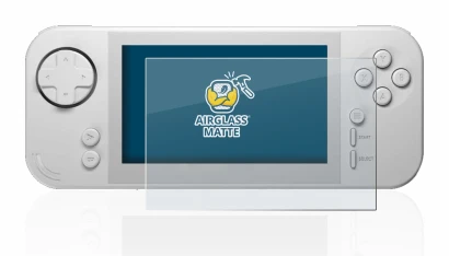 Image de l'appareil Evercade EXP avec une grande variété de protections d'écran.