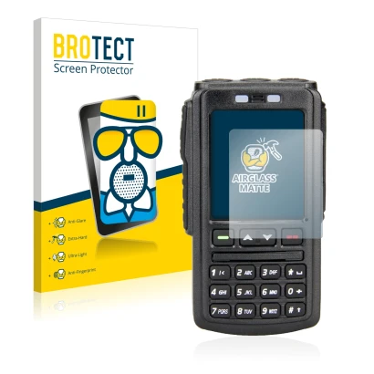 Face avant d’un emballage produit avec le logo de la marque BROTECT. À côté, l’appareil AnyTone BT-01 est représenté avec la p