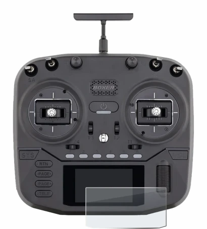 Image de l'appareil Radiomaster Boxer avec une grande variété de protections d'écran.