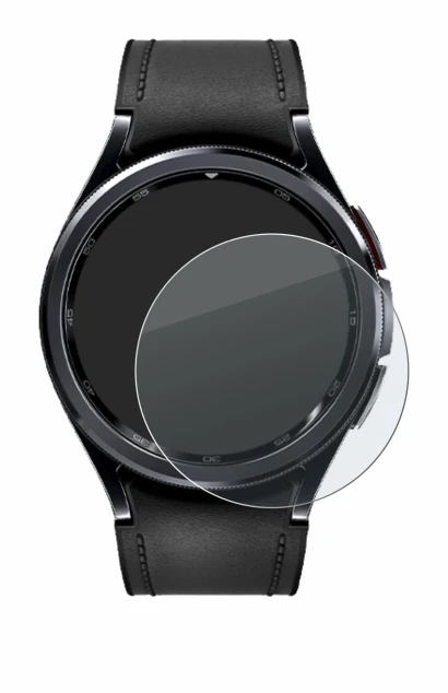 Image de l'appareil Samsung Galaxy Watch 6 Classic (43 mm) avec une grande variété de protections d'écran.