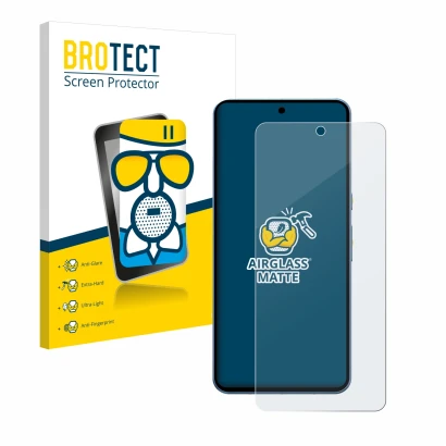 Face avant d’un emballage produit avec le logo de la marque BROTECT. À côté, l’appareil Google Pixel 8 Pro est représenté avec