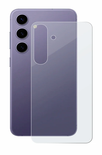 Image de l'appareil Samsung Galaxy S24 (Arrière) avec une grande variété de protections d'écran.