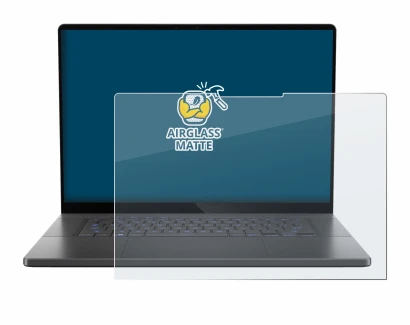 Image de l'appareil ASUS ROG Zephyrus G16 2024 avec une grande variété de protections d'écran.