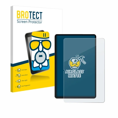 Face avant d’un emballage produit avec le logo de la marque BROTECT. À côté, l’appareil Honor Pad 9 est représenté avec la pro