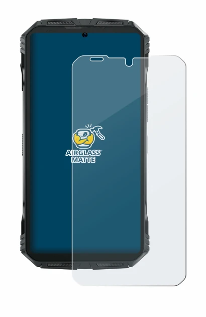 Image de l'appareil Doogee S Punk avec une grande variété de protections d'écran.