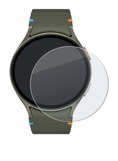 Image de l'appareil Samsung Galaxy Watch 7 (44 mm) avec une grande variété de protections d'écran.