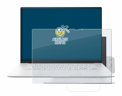 Image de l'appareil ASUS ZenBook S 16 avec une grande variété de protections d'écran.