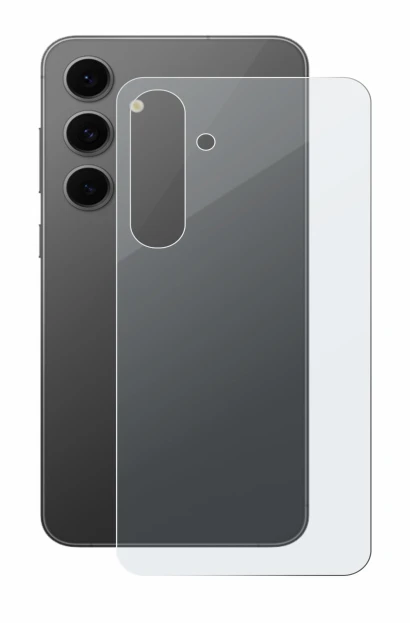 Image de l'appareil Samsung Galaxy S24 FE (Arrière) avec une grande variété de protections d'écran.