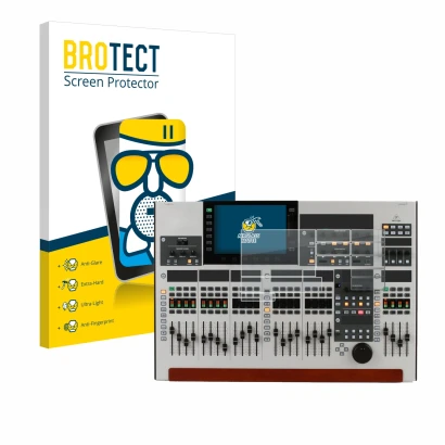 Face avant d’un emballage produit avec le logo de la marque BROTECT. À côté, l’appareil Behringer Wing (Ensemble composé de 11