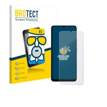 Face avant d’un emballage produit avec le logo de la marque BROTECT. À côté, l’appareil Doogee Note 59 Pro est représenté avec