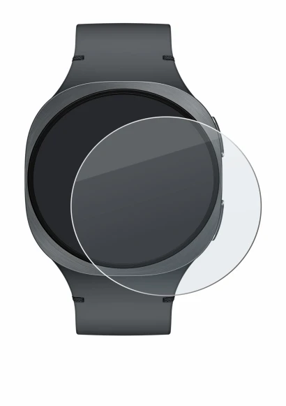 Image de l'appareil Samsung Galaxy Watch 8 (40 mm) avec une grande variété de protections d'écran.