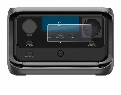 Image de l'appareil EcoFlow River 3 Plus avec une grande variété de protections d'écran.