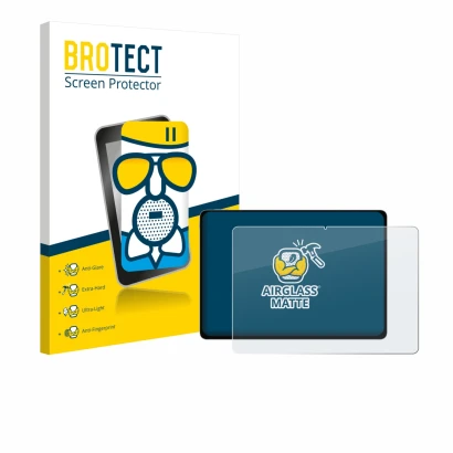 Face avant d’un emballage produit avec le logo de la marque BROTECT. À côté, l’appareil Honor Magicpad 3 est représenté avec l