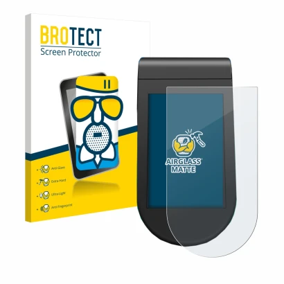 Face avant d’un emballage produit avec le logo de la marque BROTECT. À côté, l’appareil SoFlow SO4 Pro MAX est représenté avec