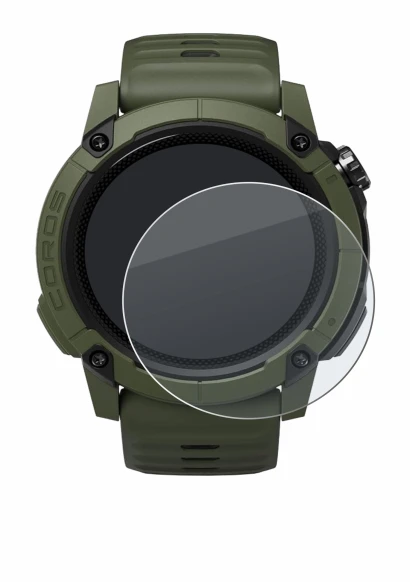 Image de l'appareil Coros NOMAD avec une grande variété de protections d'écran.