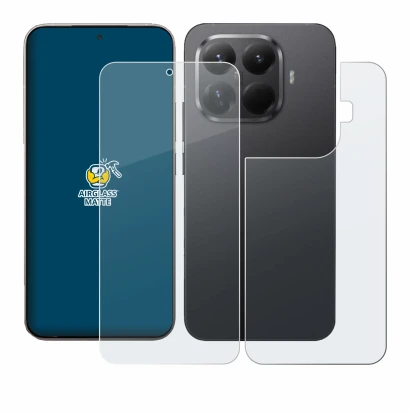 Image de l'appareil Xiaomi 15T Pro (Avant+Arrière) avec une grande variété de protections d'écran.