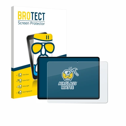 Face avant d’un emballage produit avec le logo de la marque BROTECT. À côté, l’appareil Honor Magicpad 3 Pro est représenté av