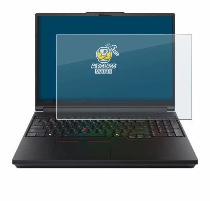 Image de l'appareil Lenovo ThinkPad P16 Gen 3 avec une grande variété de protections d'écran.