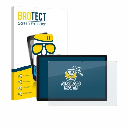 Face avant d’un emballage produit avec le logo de la marque BROTECT. À côté, l’appareil Samsung Galaxy Tab A11 Plus WiFi 11" e