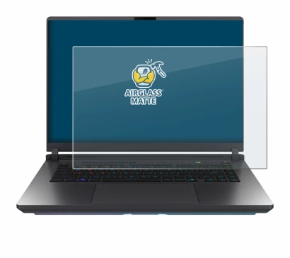 Image de l'appareil ASUS ROG Strix G16 2025 avec une grande variété de protections d'écran.