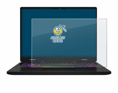 Image de l'appareil MSI Vector 16 HX AI avec une grande variété de protections d'écran.