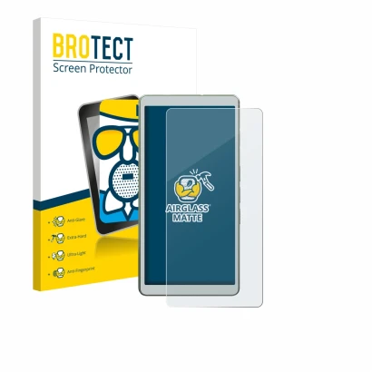Face avant d’un emballage produit avec le logo de la marque BROTECT. À côté, l’appareil Viwoods AiPaper Reader est représenté