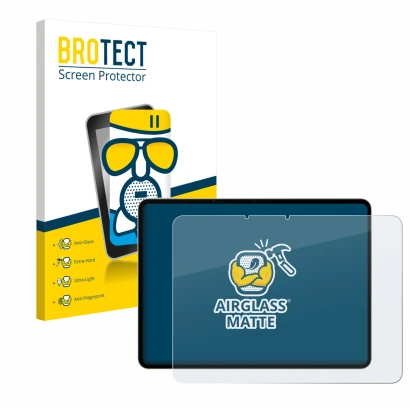 Face avant d’un emballage produit avec le logo de la marque BROTECT. À côté, l’appareil realme Pad 3 est représenté avec la pr