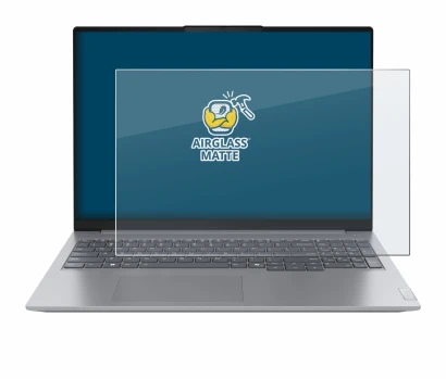 Image de l'appareil Lenovo ThinkBook 16 Gen 7+ avec une grande variété de protections d'écran.