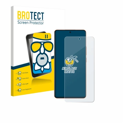 Face avant d’un emballage produit avec le logo de la marque BROTECT. À côté, l’appareil realme P4 Pro 5G est représenté avec l