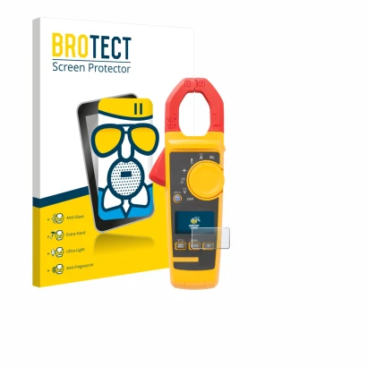 Face avant d’un emballage produit avec le logo de la marque BROTECT. À côté, l’appareil Fluke 325 est représenté avec la prote