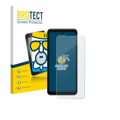 Face avant d’un emballage produit avec le logo de la marque BROTECT. À côté, l’appareil Sunmi L3 est représenté avec la protec