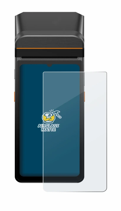 Image de l'appareil Sunmi V3 A13 avec une grande variété de protections d'écran.