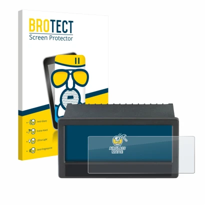 Face avant d’un emballage produit avec le logo de la marque BROTECT. À côté, l’appareil ifm DX2055 est représenté avec la prot