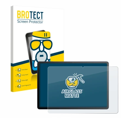 Face avant d’un emballage produit avec le logo de la marque BROTECT. À côté, l’appareil TCL Tab A1 Plus est représenté avec la