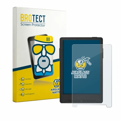 Face avant d’un emballage produit avec le logo de la marque BROTECT. À côté, l’appareil Xteink X3 est représenté avec la prote
