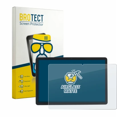 Face avant d’un emballage produit avec le logo de la marque BROTECT. À côté, l’appareil Acepad A172 est représenté avec la pro