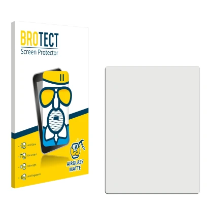 Face avant d’un emballage produit avec le logo de la marque BROTECT. À côté se trouve la protection d’écran correspondante.