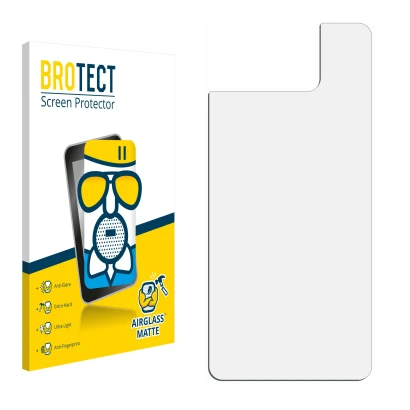 Face avant d’un emballage produit avec le logo de la marque BROTECT. À côté se trouve la protection d’écran correspondante.