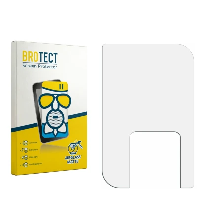 Face avant d’un emballage produit avec le logo de la marque BROTECT. À côté se trouve la protection d’écran correspondante.