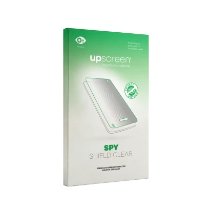 Face avant d’un emballage produit avec le logo de la marque upscreen