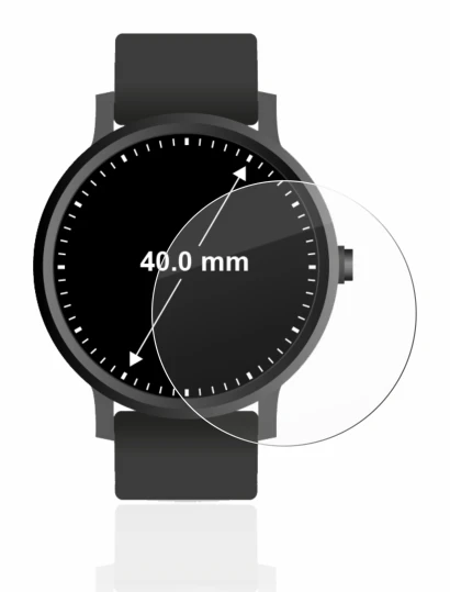 Image de l'appareil Montres (Circulaire, ø: 40 mm) avec une grande variété de protections d'écran.