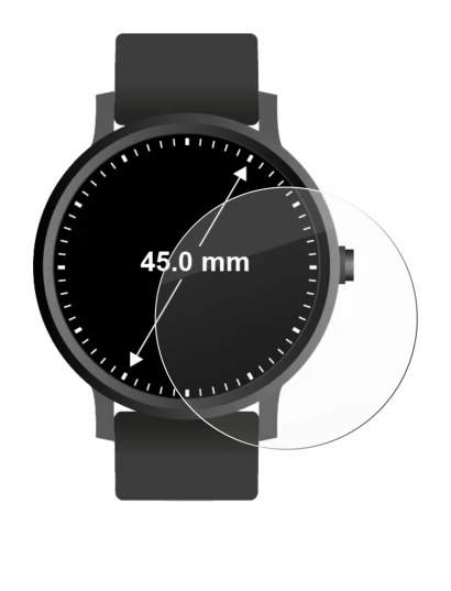 Image de l'appareil Montres (Circulaire, ø: 45 mm) avec une grande variété de protections d'écran.