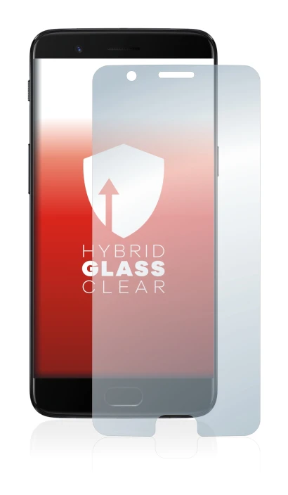 Image de l'appareil OnePlus 5 avec une grande variété de protections d'écran.