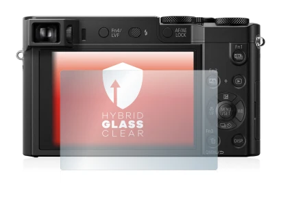 Image de l'appareil Panasonic Lumix DMC-TZ100 avec une grande variété de protections d'écran.