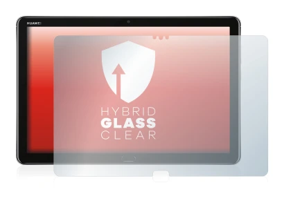 Image de l'appareil Huawei MediaPad M5 Lite 10.1" avec une grande variété de protections d'écran.